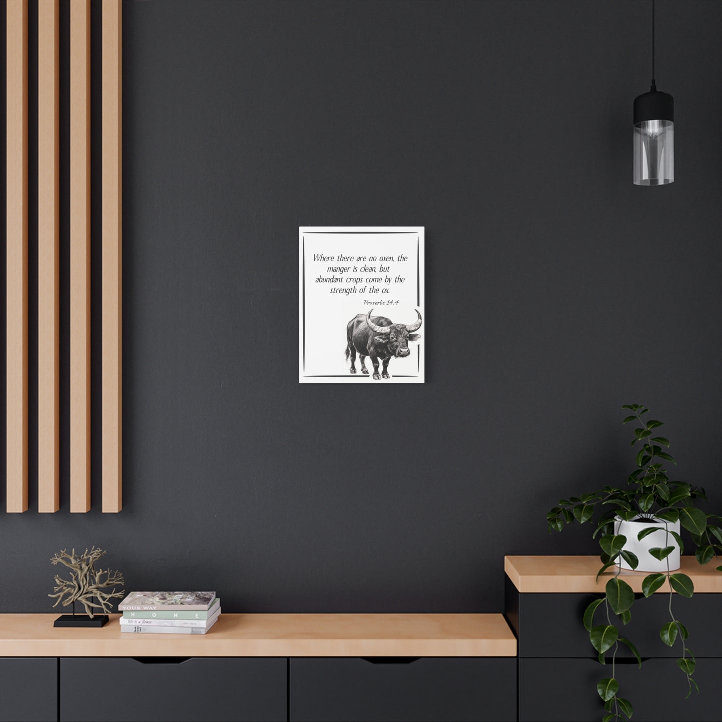 Proverbs 14:4 - Canvas Wall Art