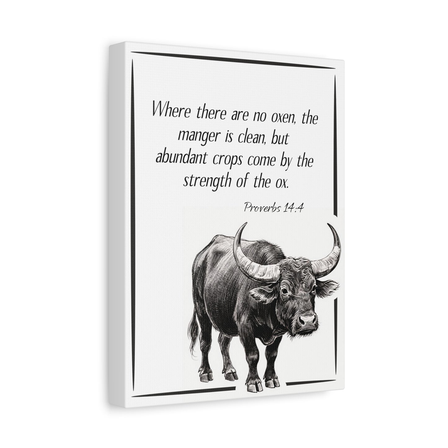 Proverbs 14:4 - Canvas Wall Art