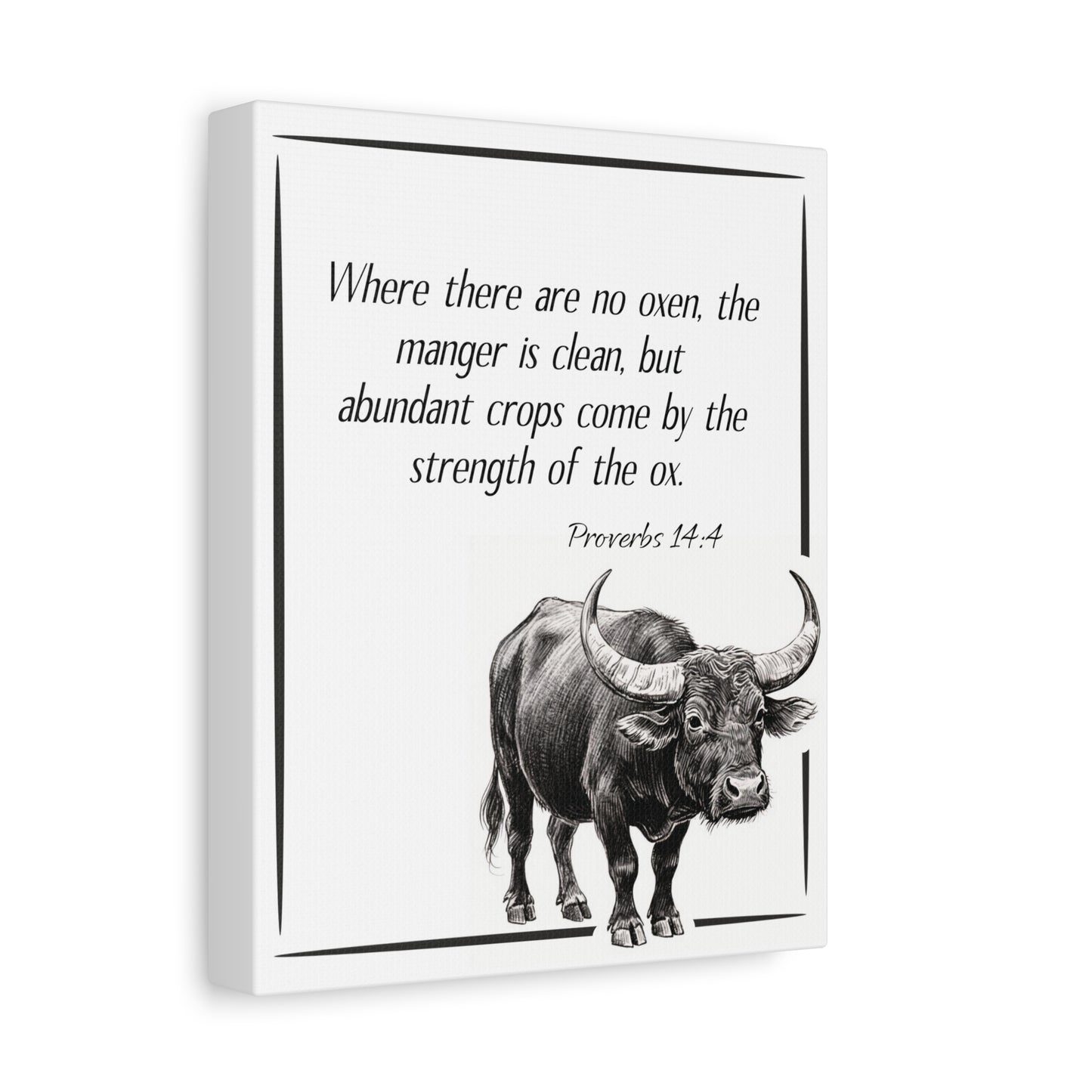 Proverbs 14:4 - Canvas Wall Art