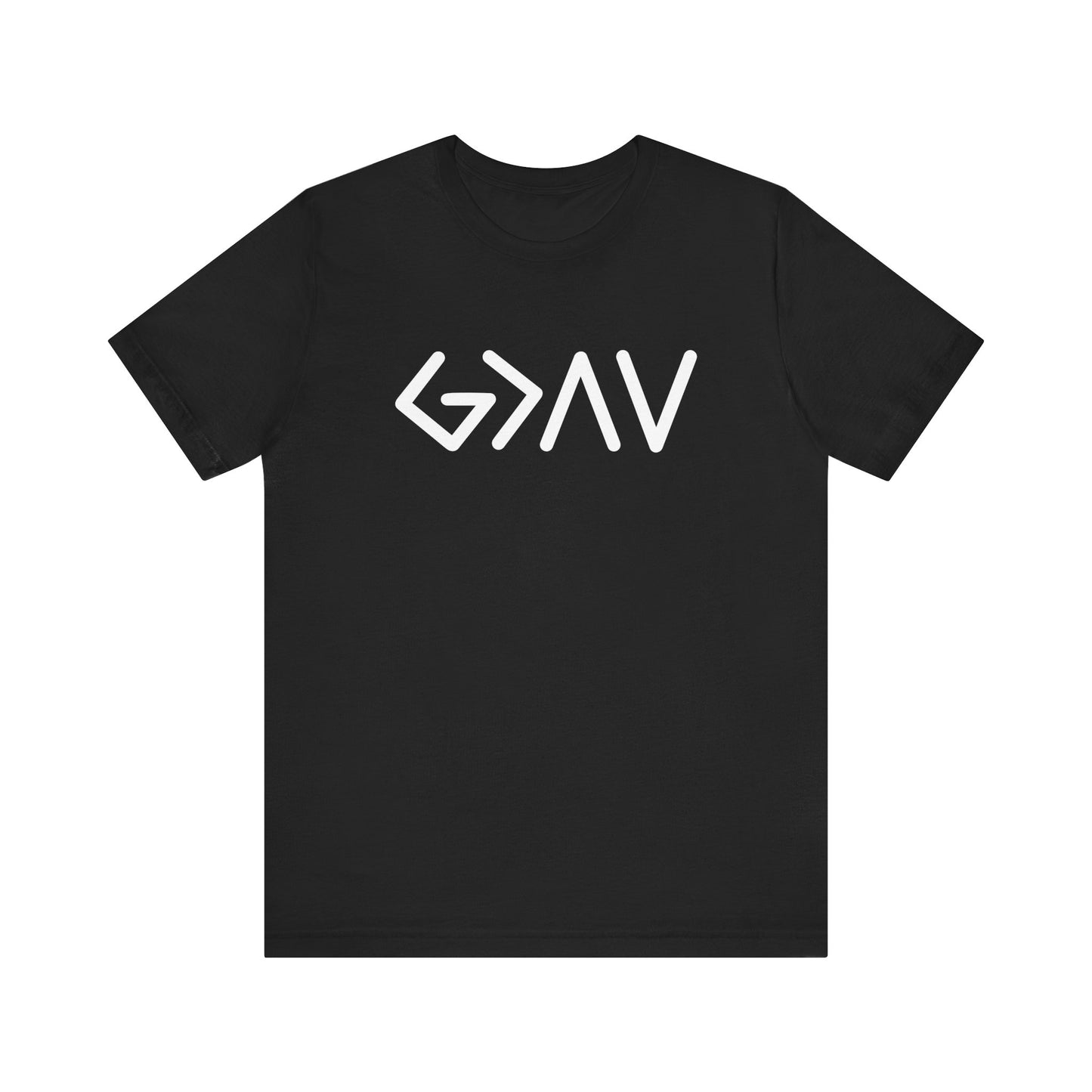 God is Greater Unisex Tee - Greek Lettering Shirt