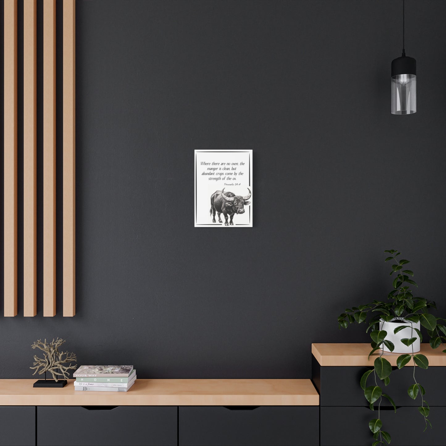 Proverbs 14:4 - Canvas Wall Art