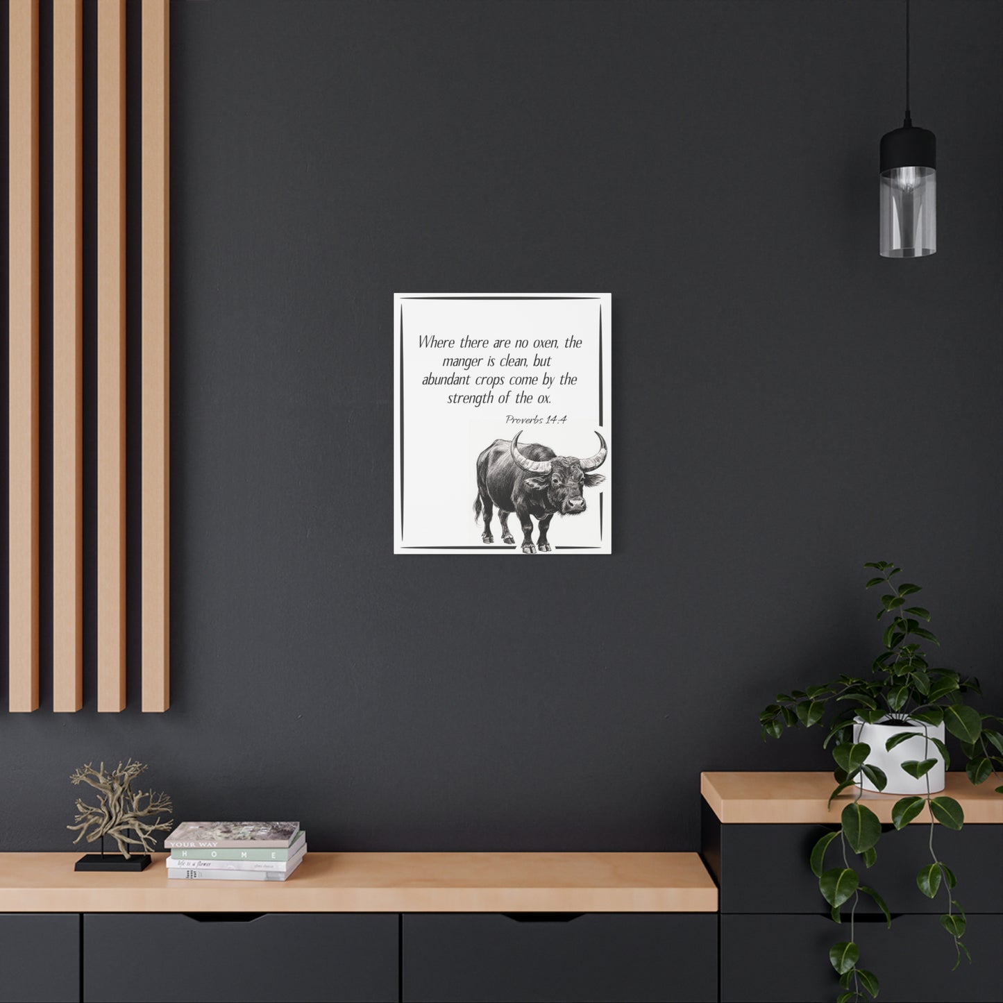 Proverbs 14:4 - Canvas Wall Art