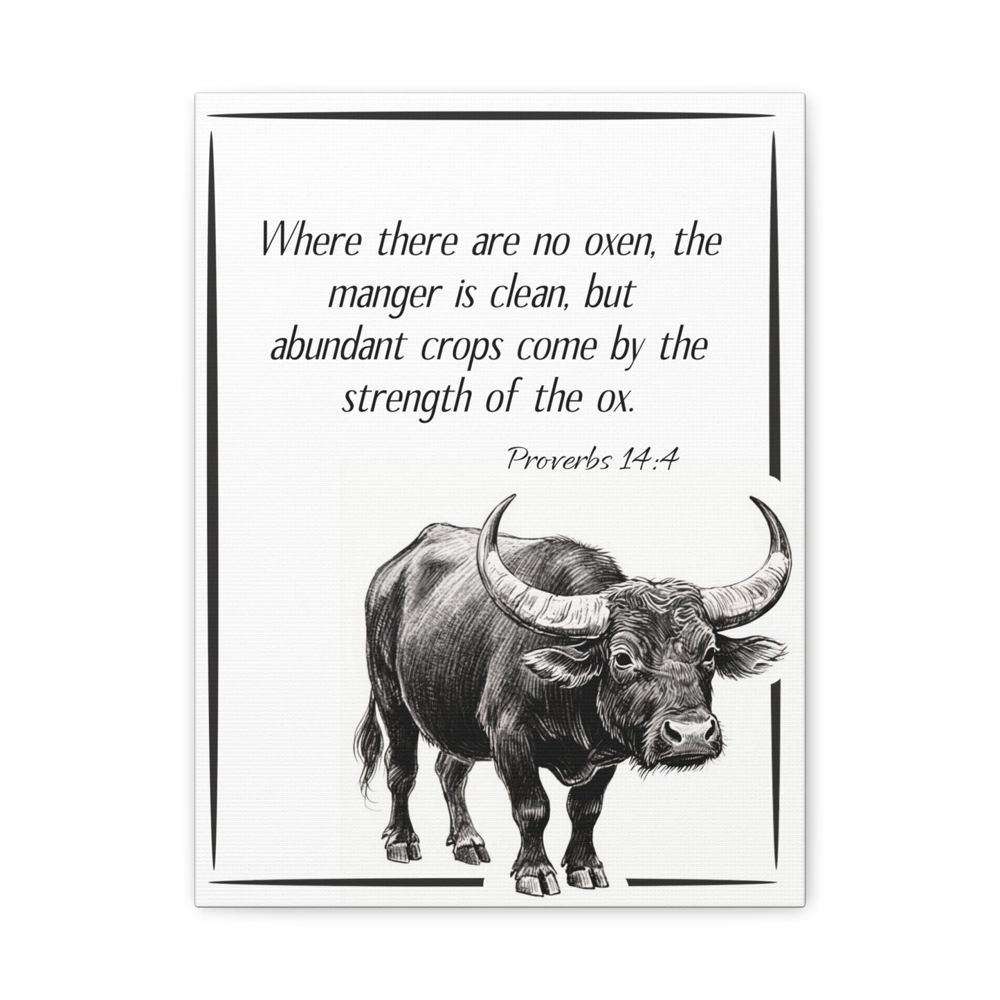 Proverbs 14:4 - Canvas Wall Art