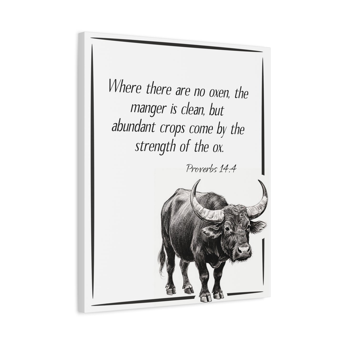 Proverbs 14:4 - Canvas Wall Art
