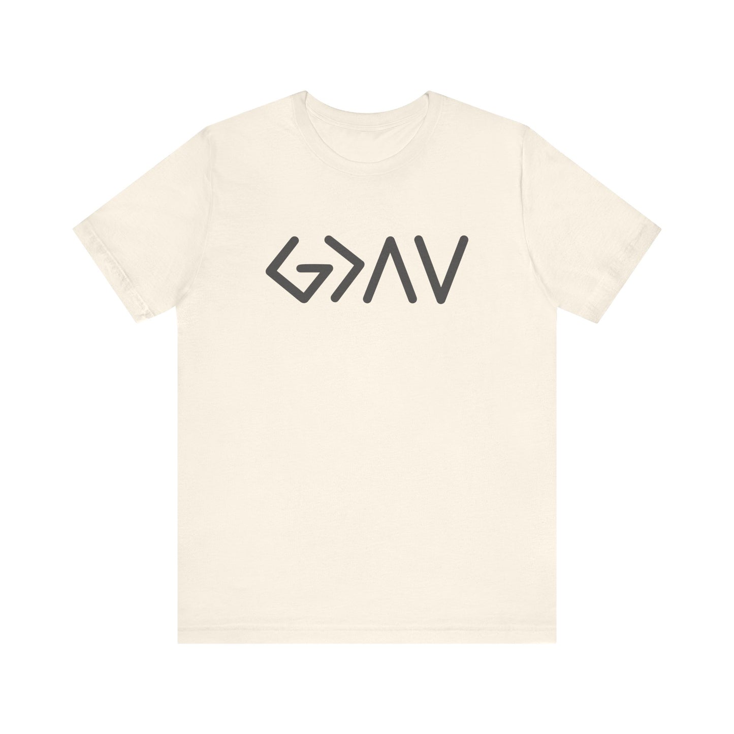 God is Greater Unisex Tee - Greek Lettering Shirt