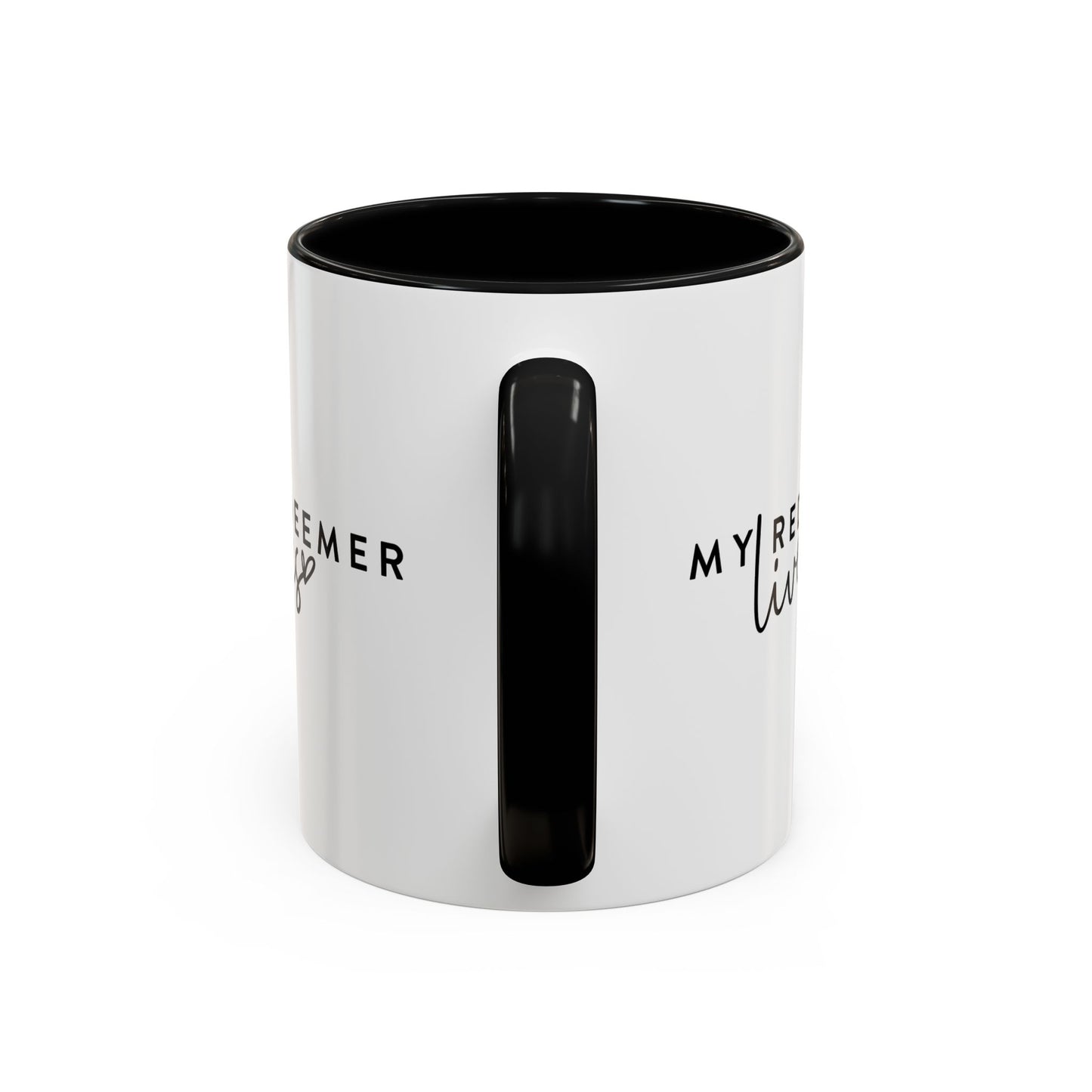 My Redeemer Lives - Black Accent Coffee Mug