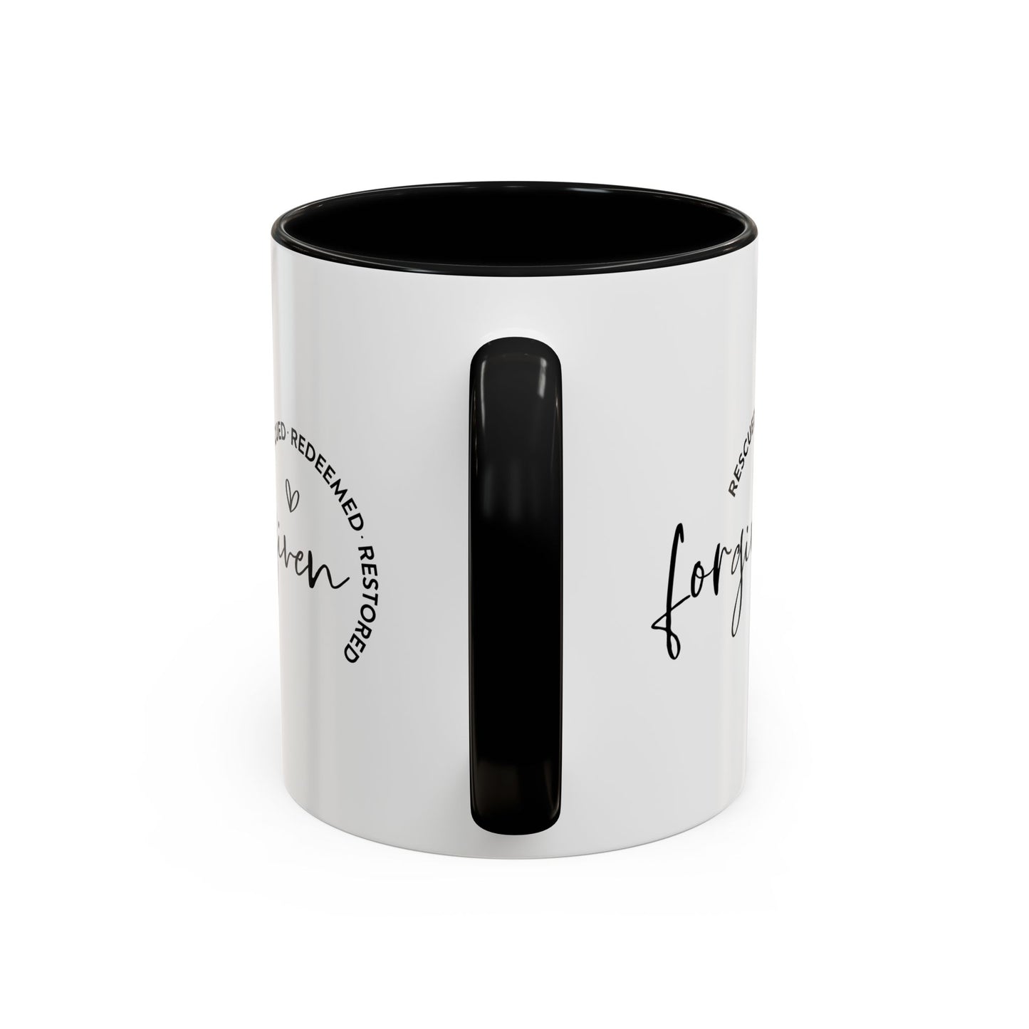 Forgiven, Rescued, Redeemed, Restored - Accent Coffee Mug