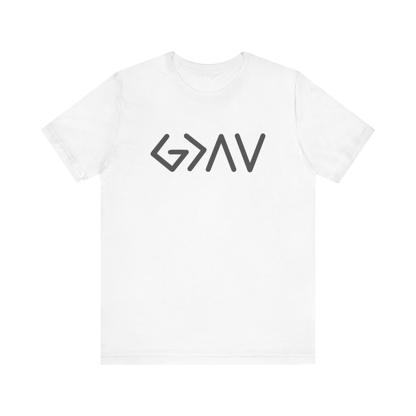 God is Greater Unisex Tee - Greek Lettering Shirt