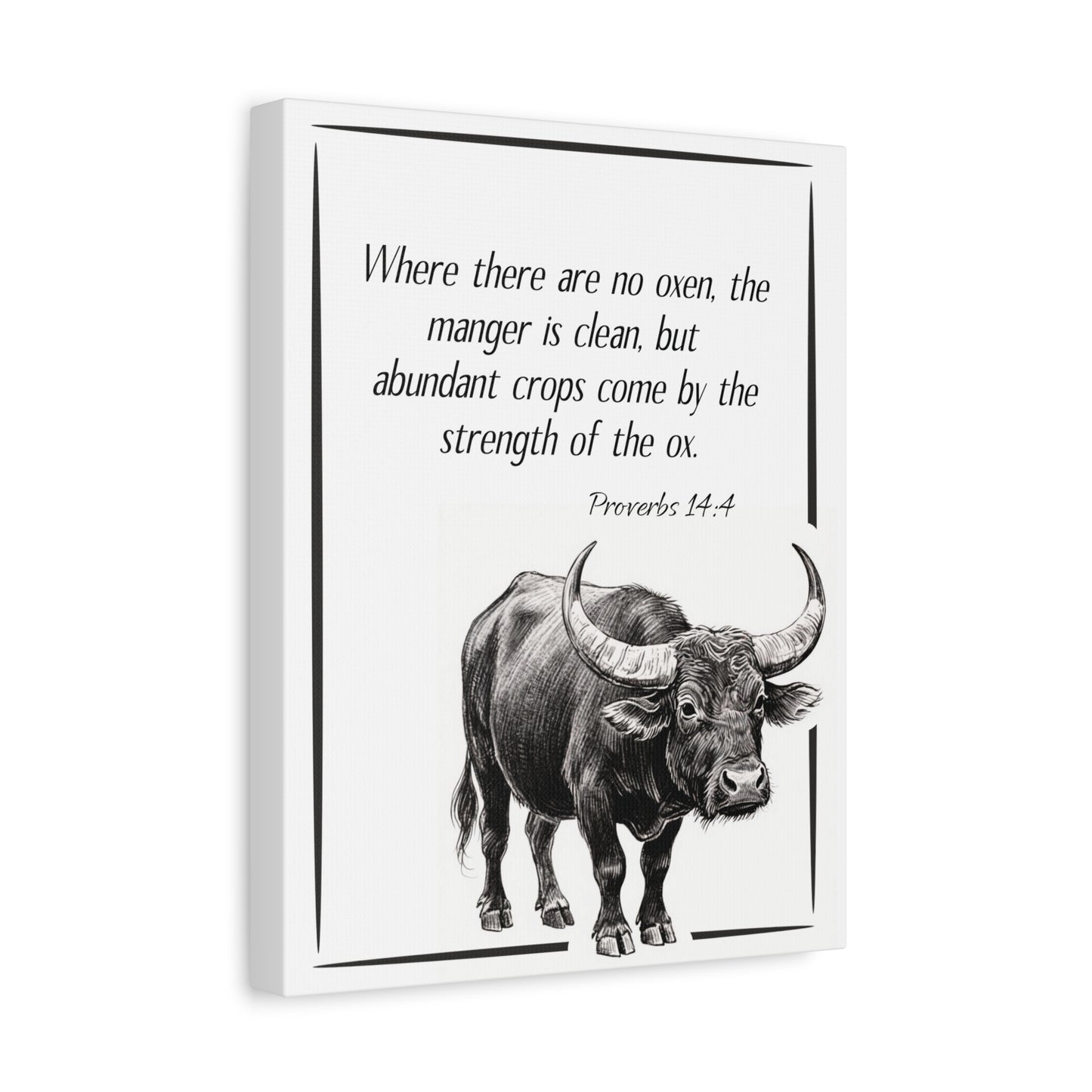 Proverbs 14:4 - Canvas Wall Art