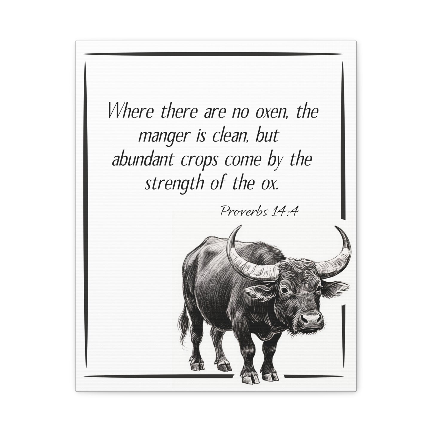 Proverbs 14:4 - Canvas Wall Art