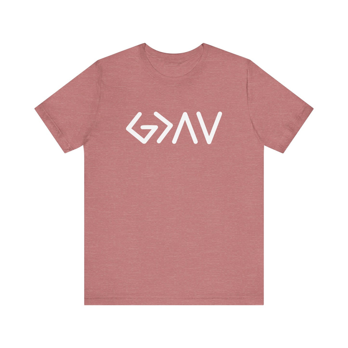 God is Greater Unisex Tee - Greek Lettering Shirt