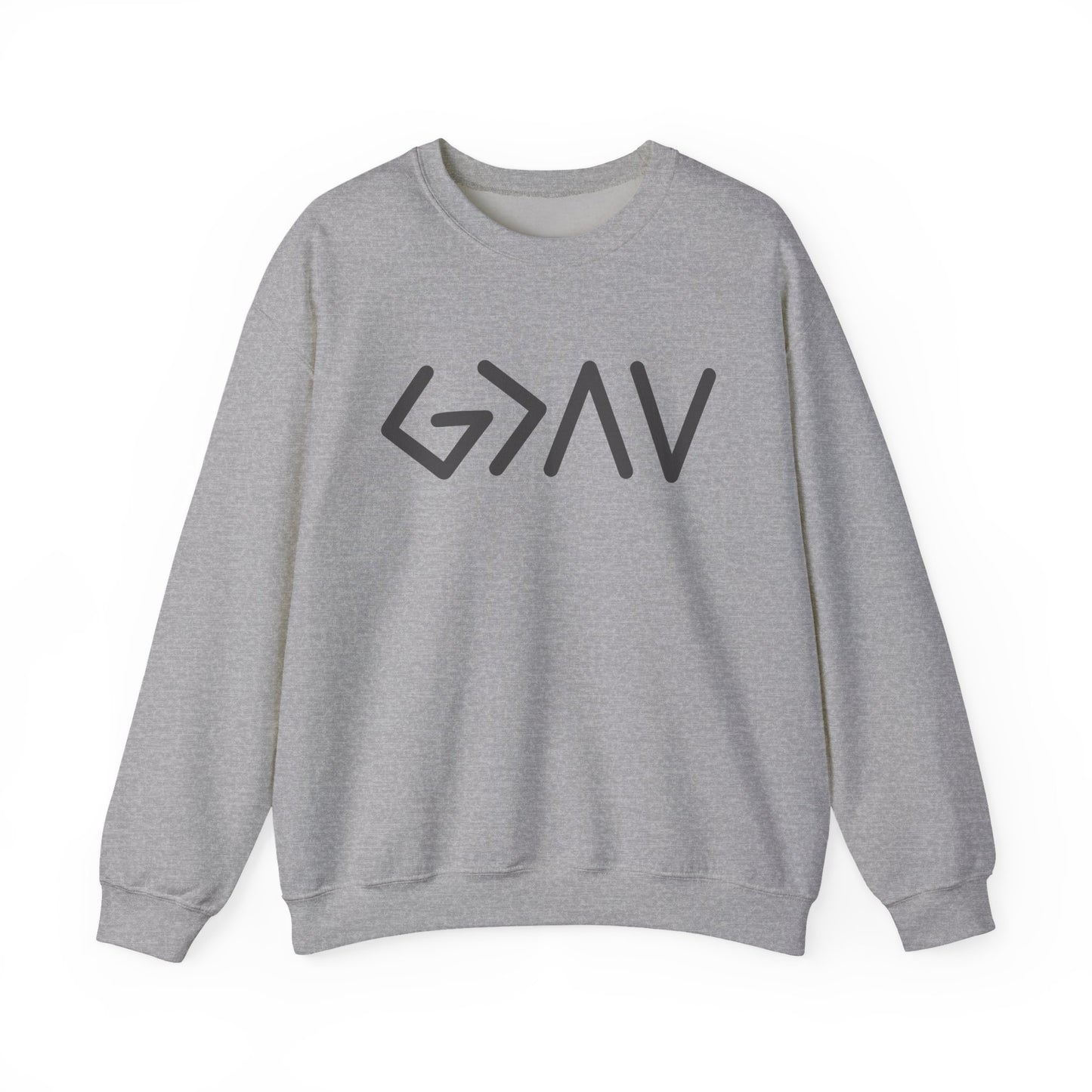 God is Greater Than the Highs and Lows - Greek Lettering Sweatshirt