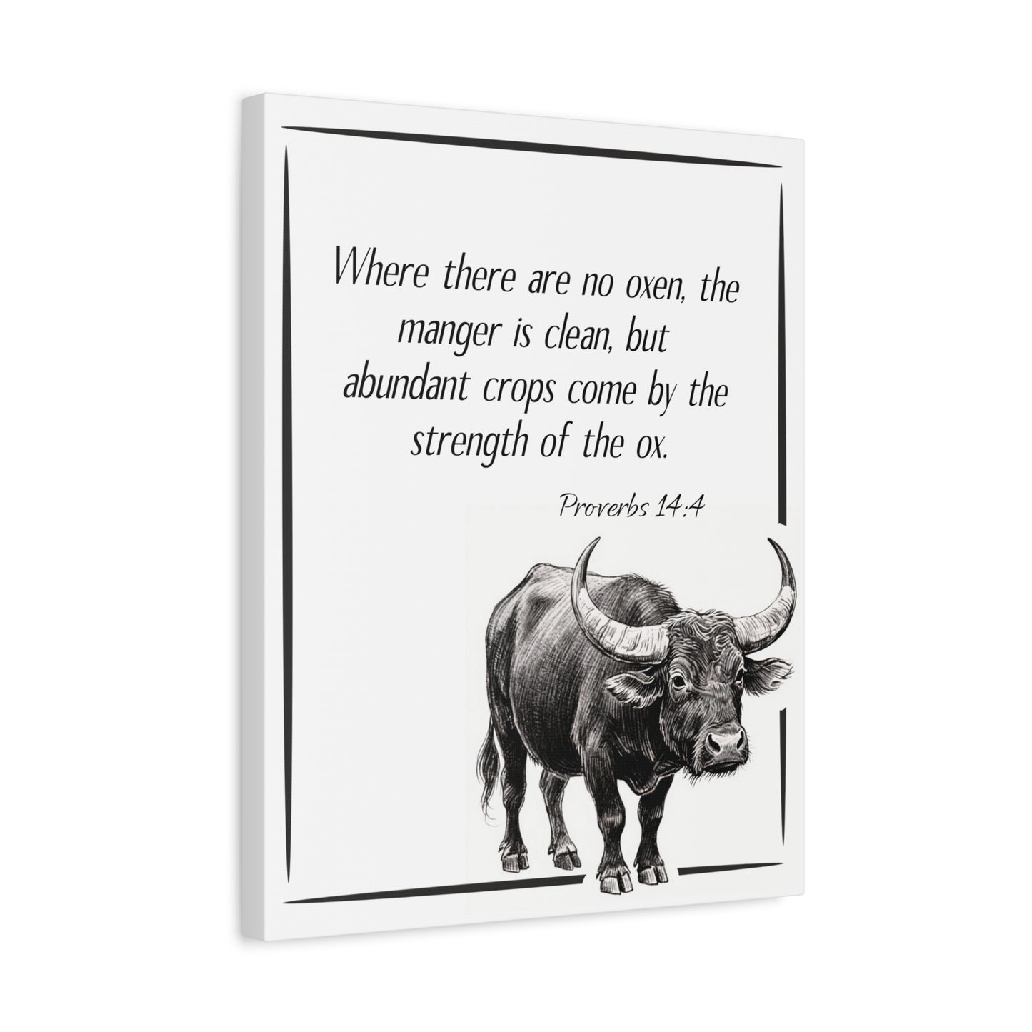 Proverbs 14:4 - Canvas Wall Art