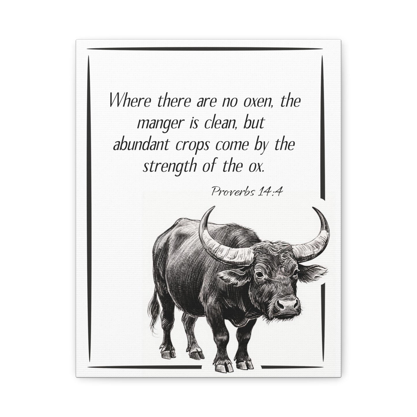 Proverbs 14:4 - Canvas Wall Art