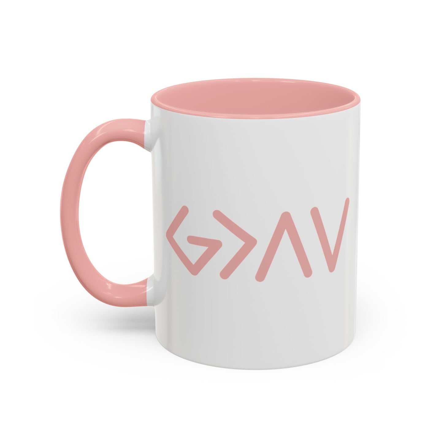 God is Greater Than the Highs and Lows - Accent Coffee Mug