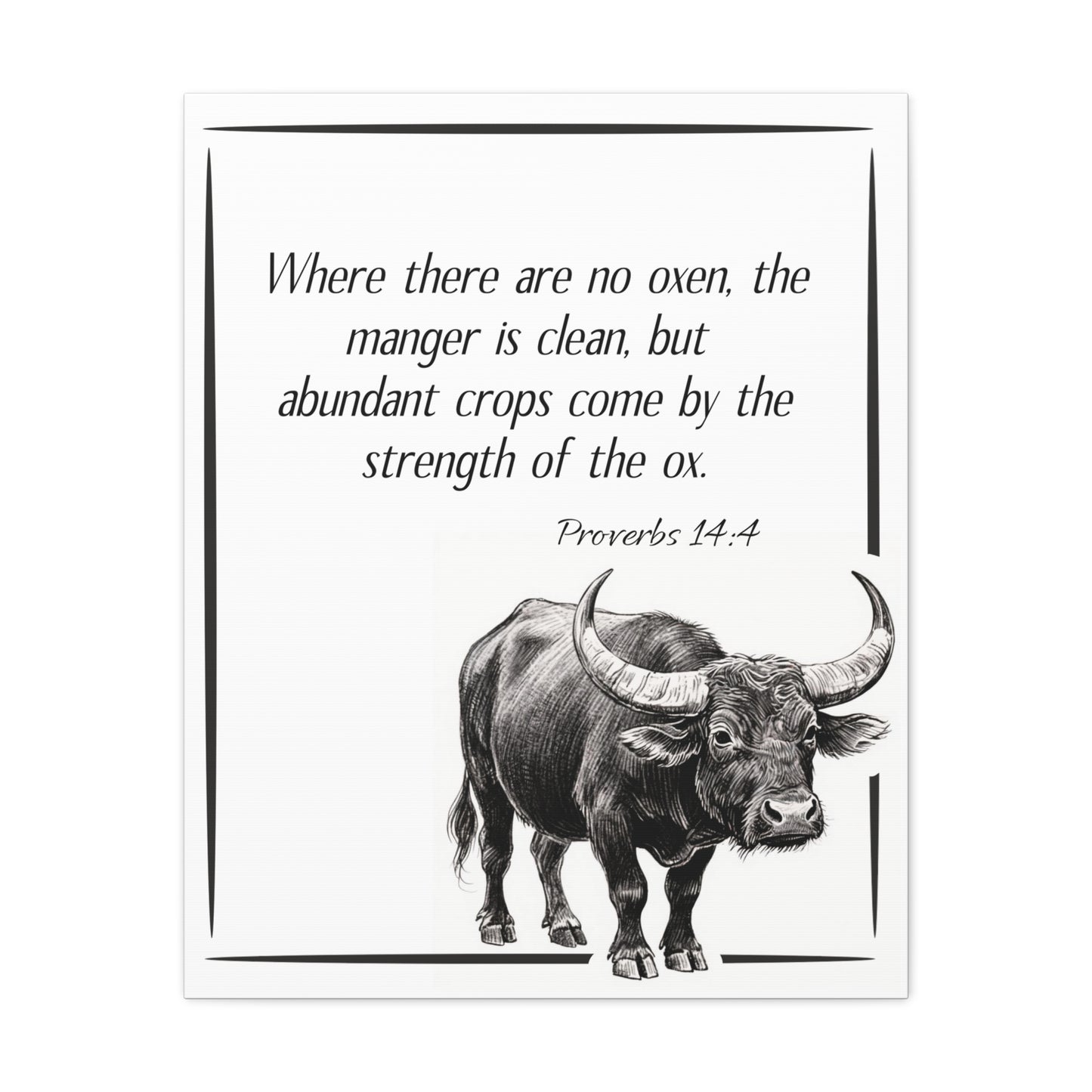 Proverbs 14:4 - Canvas Wall Art