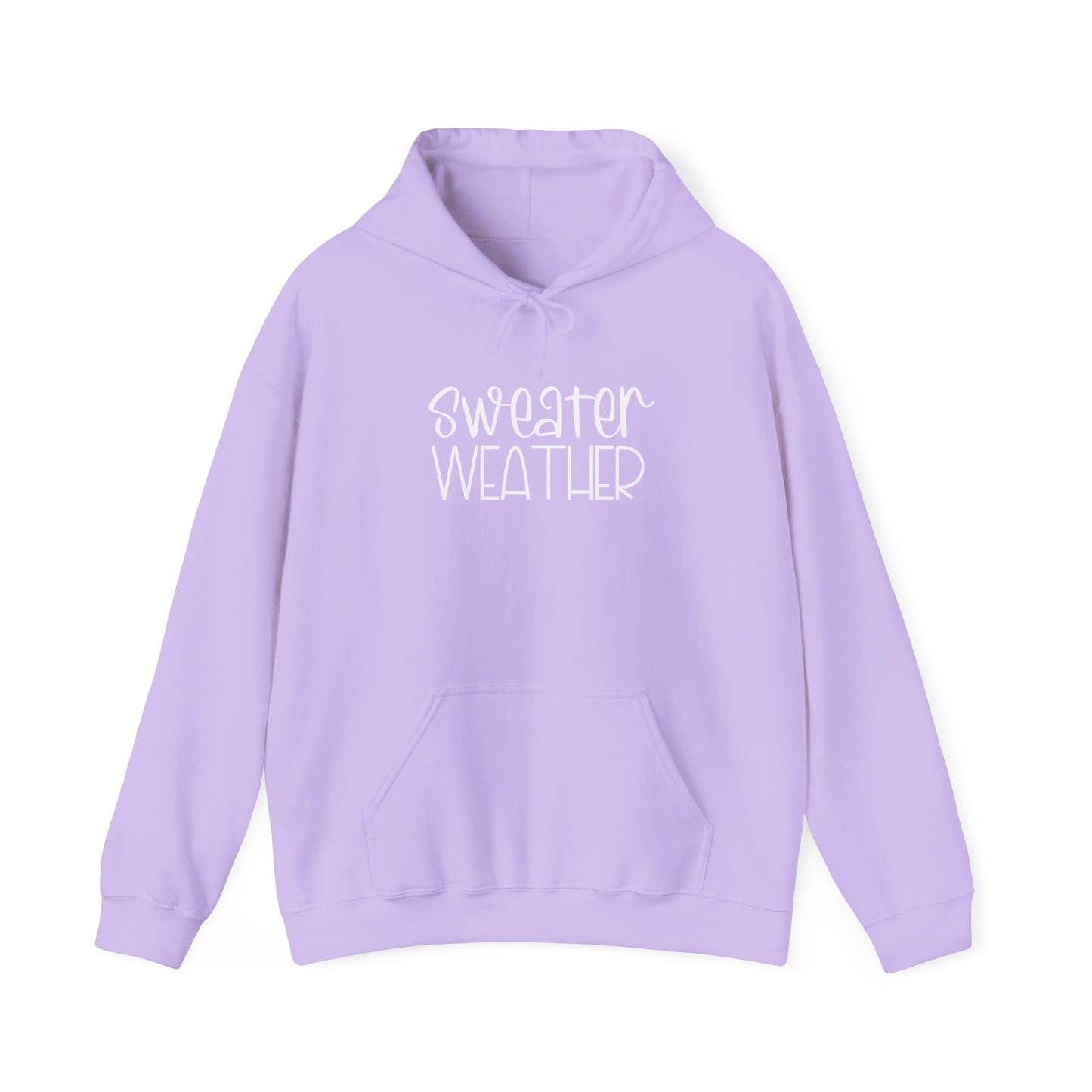 Sweater Weather Hooded Sweatshirt Cute Cozy Design for Fireplace Snuggles