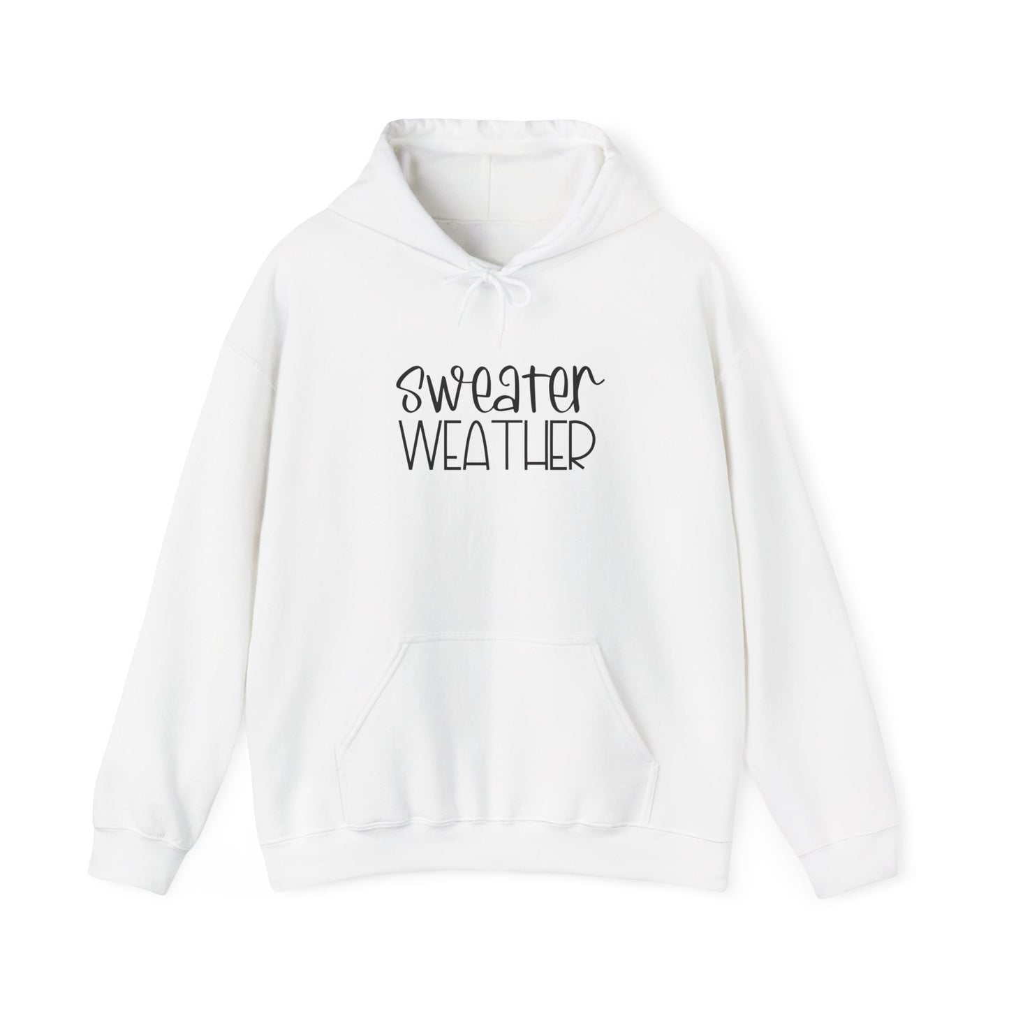 Sweater Weather Hooded Sweatshirt Cute Cozy Design for Fireplace Snuggles