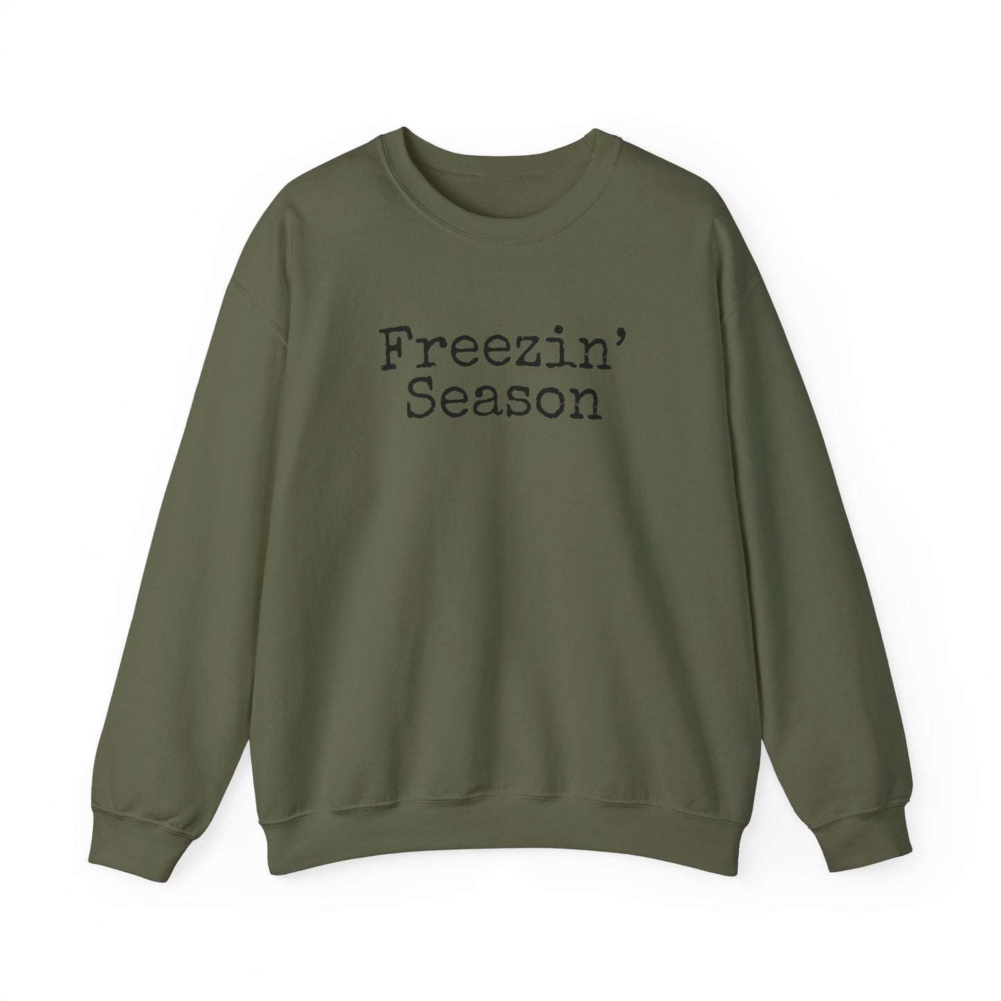 Crewneck Sweatshirt - Freezin' Season Fireplace Warmth Comfy Cute Design