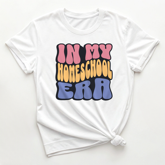 In My Homeschool Era - Retro Font Tee