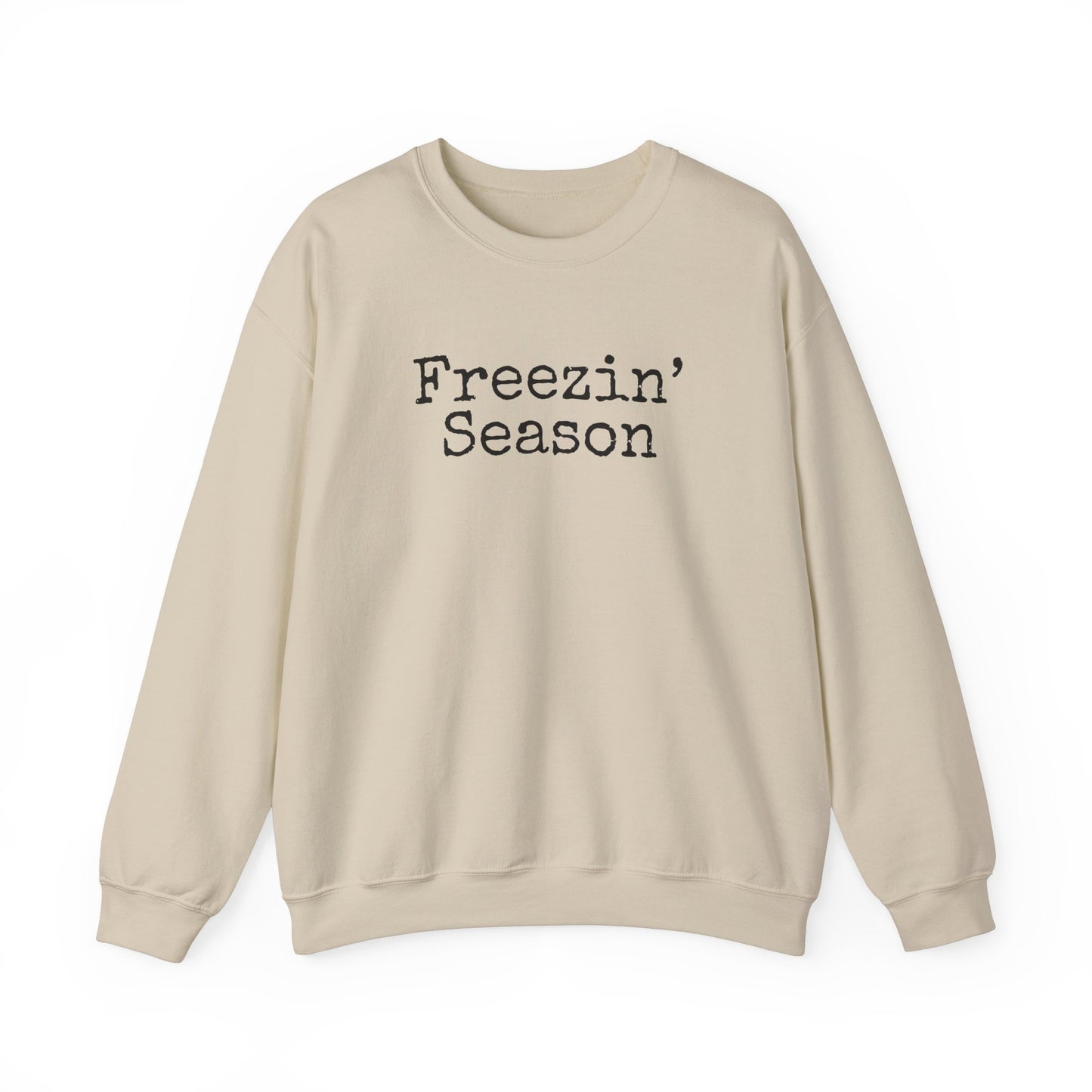 Crewneck Sweatshirt - Freezin' Season Fireplace Warmth Comfy Cute Design