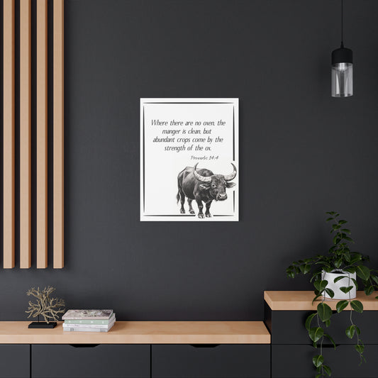 Proverbs 14:4 - Canvas Wall Art