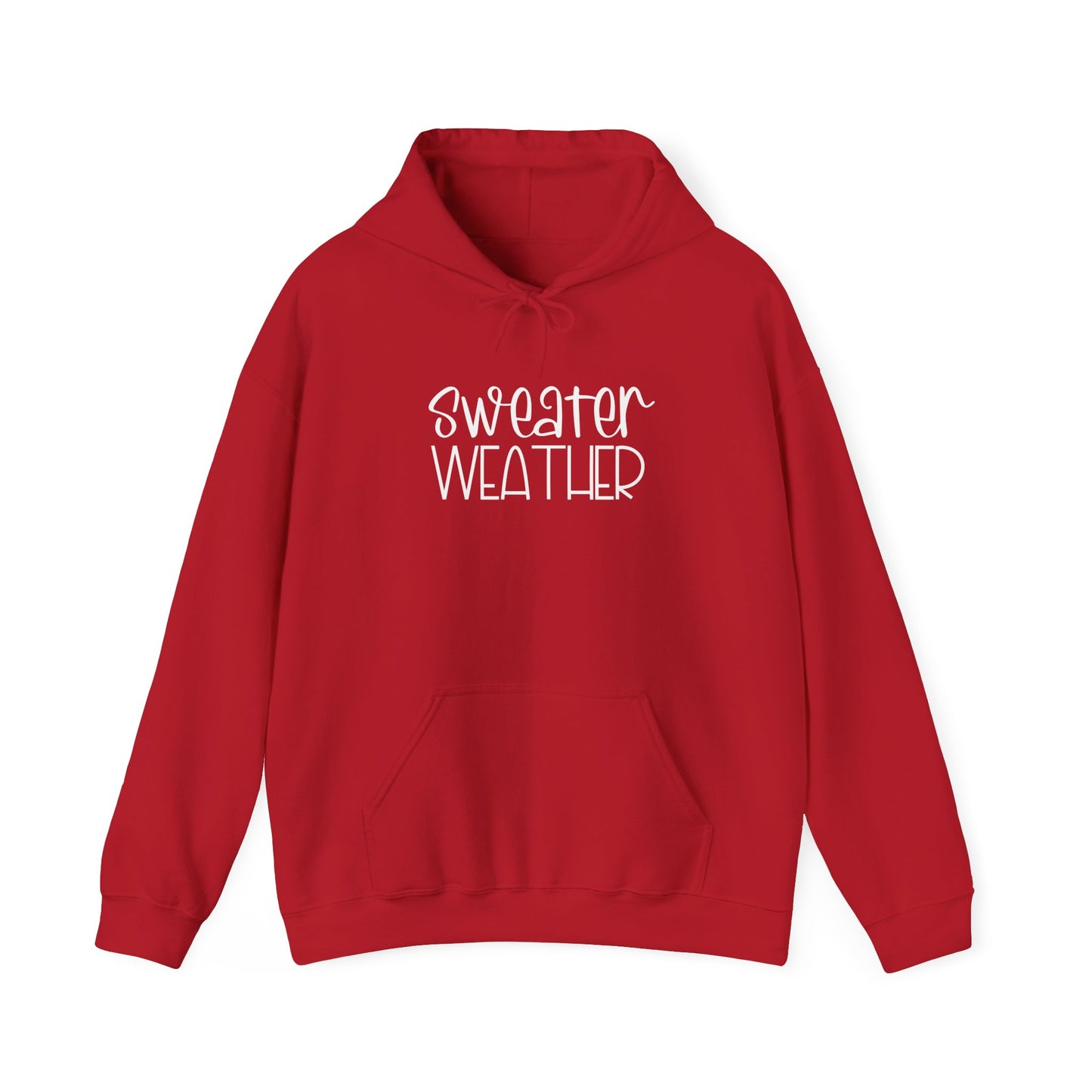 Sweater Weather Hooded Sweatshirt Cute Cozy Design for Fireplace Snuggles