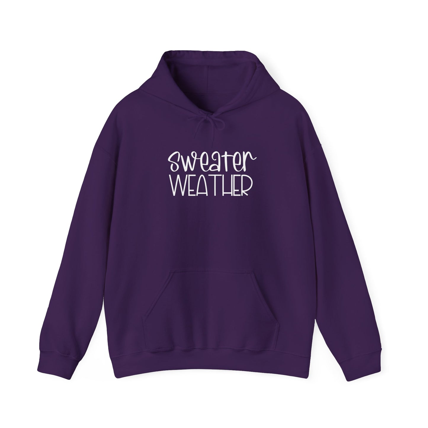 Sweater Weather Hooded Sweatshirt Cute Cozy Design for Fireplace Snuggles